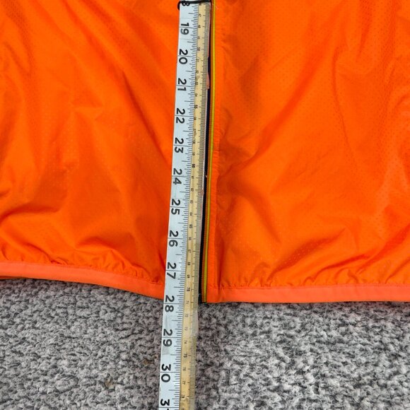 K‑Way Le Vrai 3.0 Orange Hooded Waterproof Windbreaker Rain Jacket Men's L - Picture 13 of 14